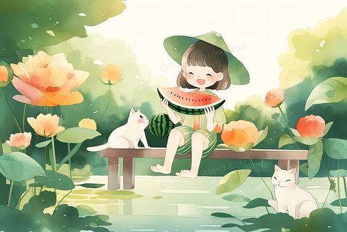 插画吃瓜少女视频大全,趣味横生的视觉盛宴